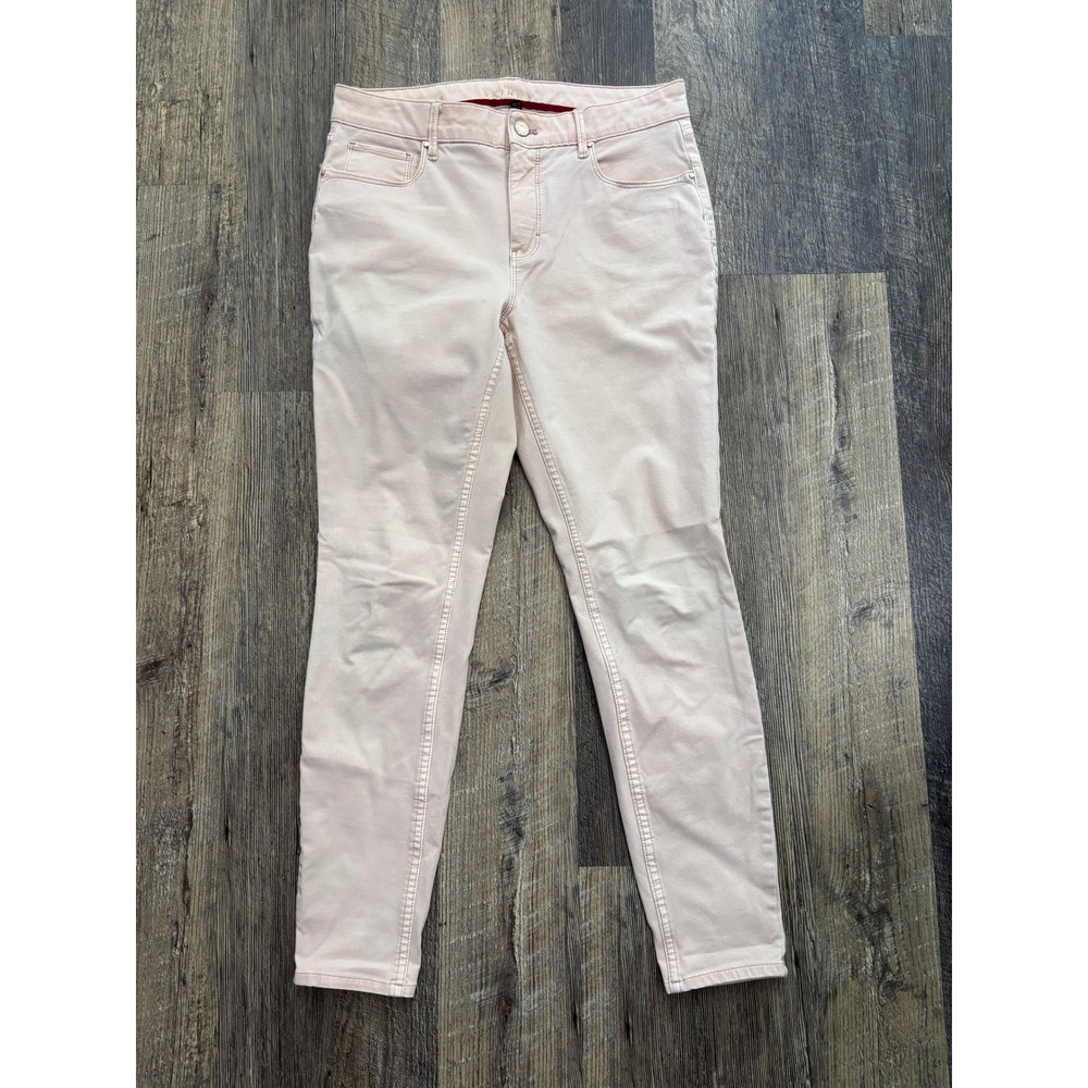Ann Taylor The Skinny Ankle Pants‎ Womens 8 Pale Pink Stretch Casual Trousers